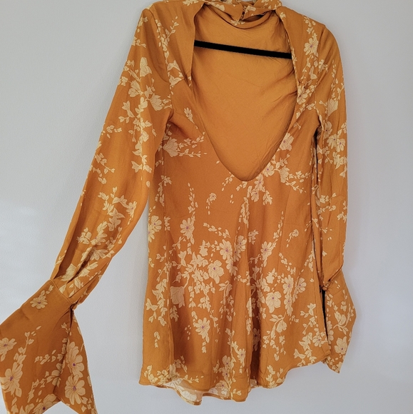 🚫SOLD🚫 Free People Aries Printed Cutout Mini Dress - Picture 6 of 13